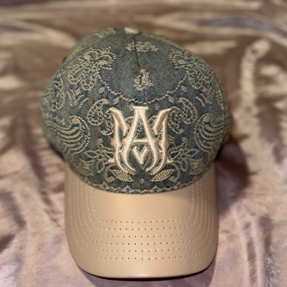 Amiri blue and tan hat